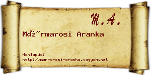 Mármarosi Aranka névjegykártya