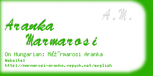 aranka marmarosi business card